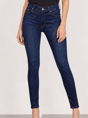MOTHER Denim The Looker Mid Rise Skinny Jeans 32 Forever and a Day Blue NWT